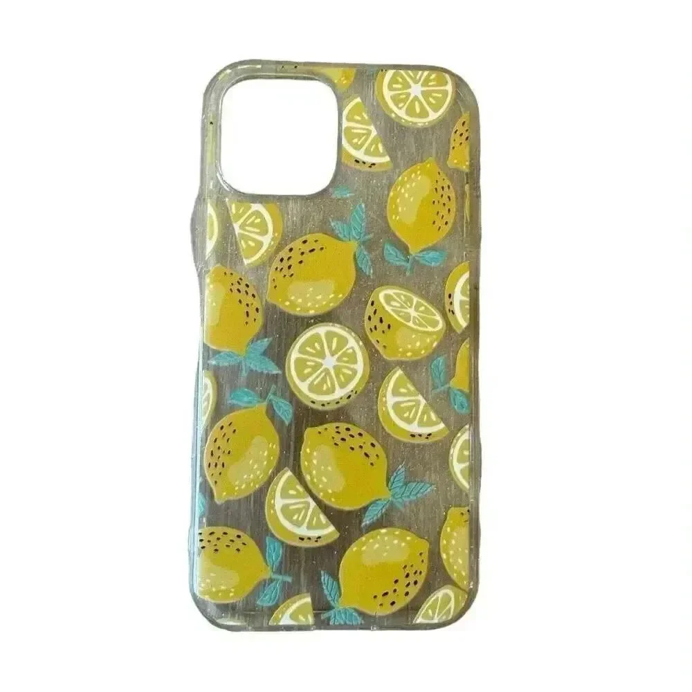 Yellow Lemon Novelty Print Soft Cover Case for iPhone 12